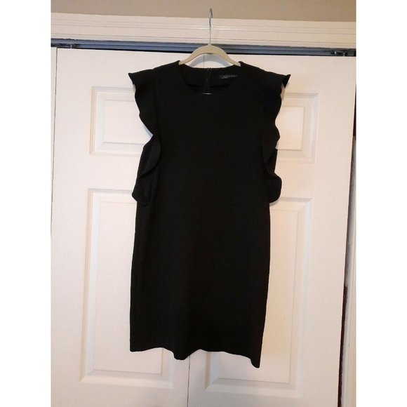 Zara Woman Dresses & Skirts - Zara Woman Sz Small Black Dress with Ruffled Flutter Sleeves